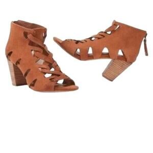 Zodiac Womens Camila Chestnut Cut-Out Heel Gladiator Sandal Size 9